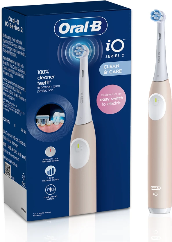 Oral-B iO2 Gentle Clean Electric Toothbrush,3 Cleaning Modes, With Travel Case, Black Electr Flipkart sale