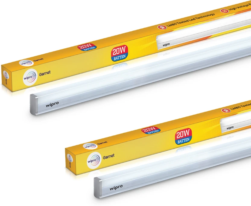 Wipro 20w 4 Feet Led Batten 6500k (cool Day Light) - Pack Of 2 20 W 115 cm Tube Light Flipkart sale