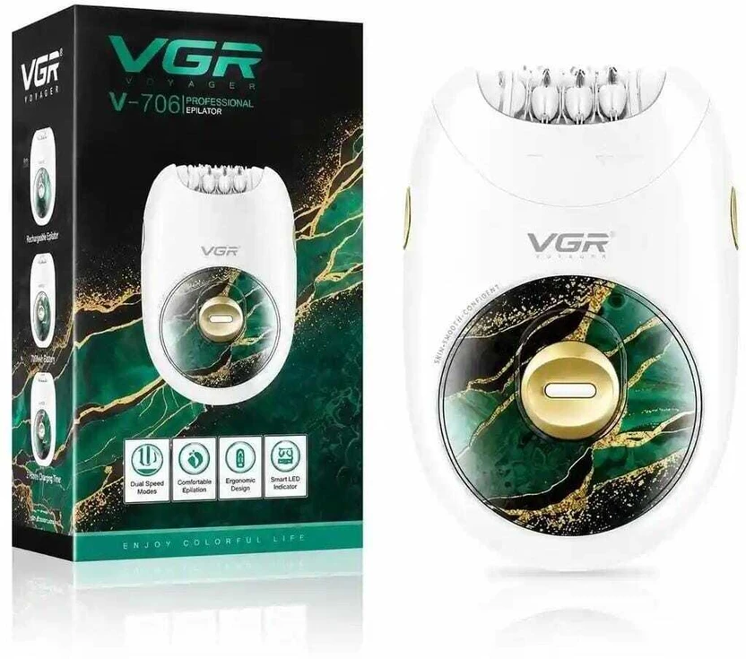 VGR V-706 Professional Women Epilator with 18 Tweezers for Face, Legs, Underarms & Bikini Ar Flipkart sale