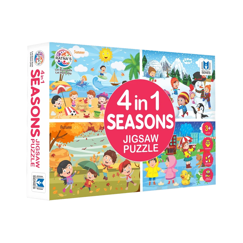 Ratnas Premium Quality Seasons jigsaw puzzle for kids. 4 jigsaw puzzles 35 pieces each Flipkart sale