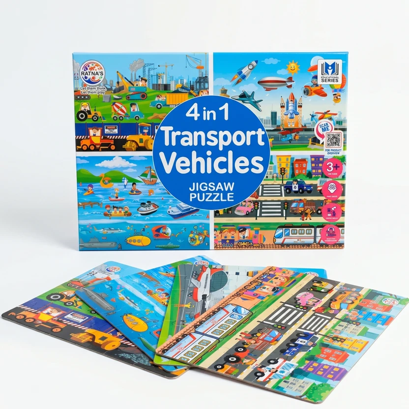 Ratnas Transport Vehicles Jigsaw Puzzle for Kids (140 pieces) (1575) Flipkart sale