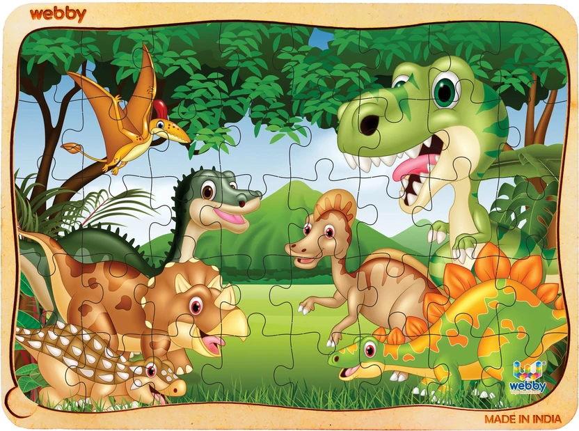 Webby Dinosaurs in Jungle Wooden Jigsaw Puzzle, 40pcs Flipkart sale