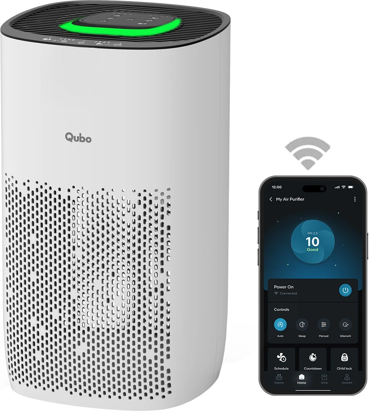 Qubo Q200 Up to 200 Sq. Ft. True HEPA H13 Removes 99.99% Dust, Allergens, Smoke, Virus & PM2 Flipkart sale