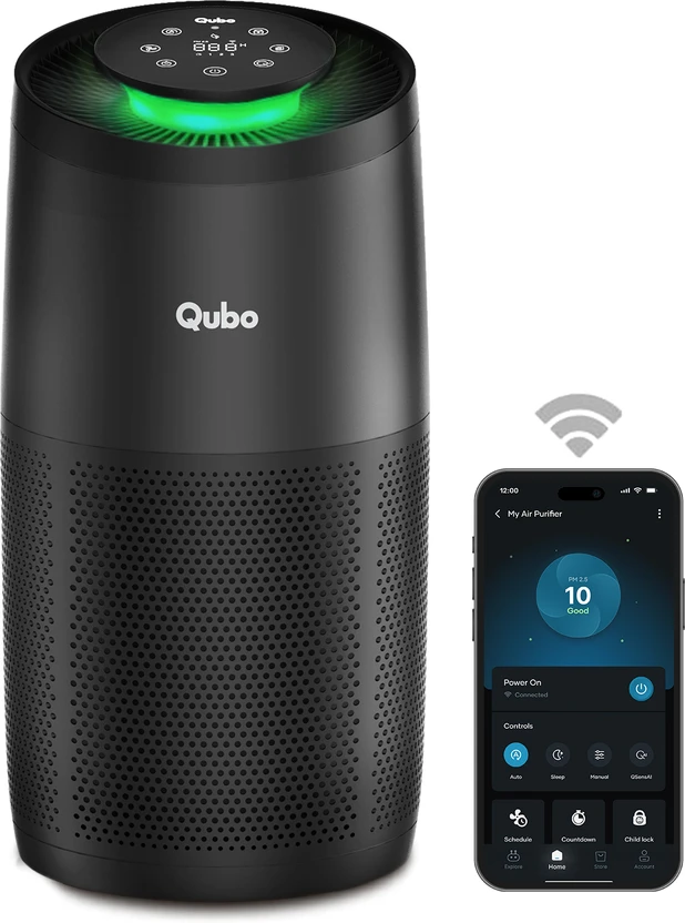 Qubo HPH07 Up to 700 Sq Ft 99.99% Allergen Removal HEPA H13 9000 Hrs Filter Life App & Voice Flipkart sale