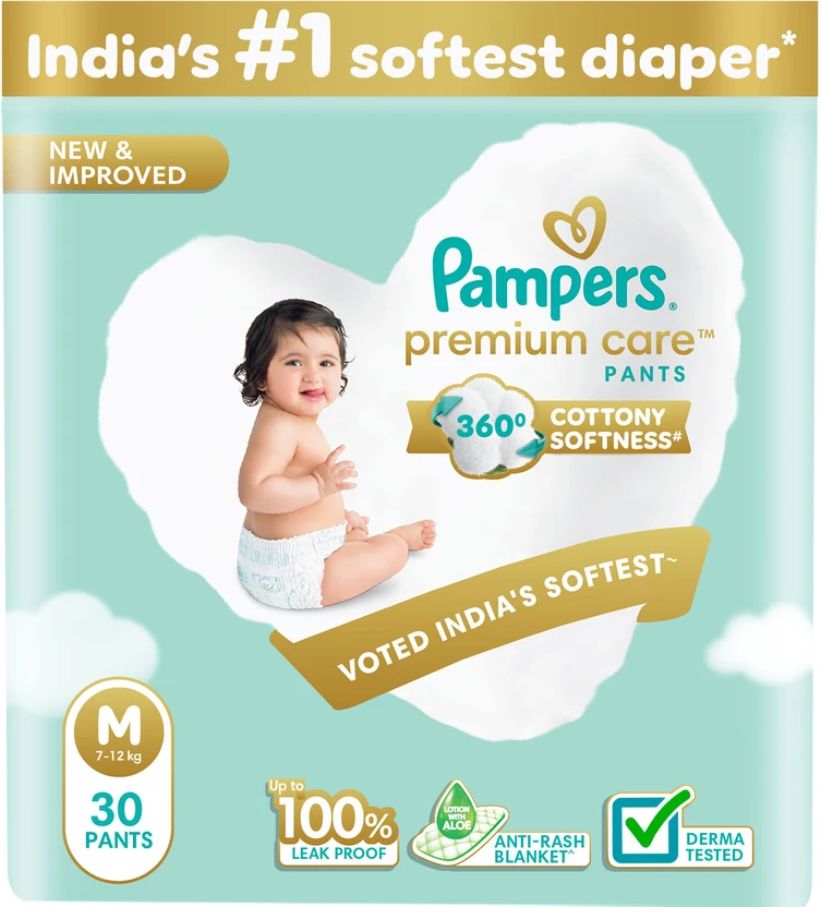 Pampers Premium Care Pant Diapers - M Flipkart sale