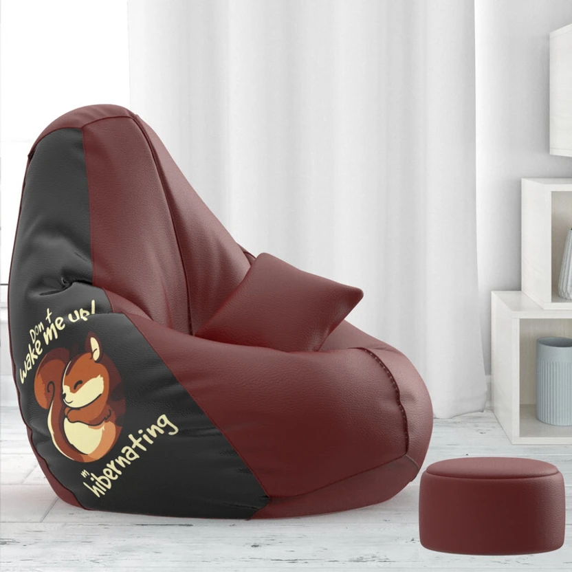 Beannie 4XL Premium, Designer - Snooze Squad Theme-Do not wake me up - Printed Teardrop Bean Flipkart sale