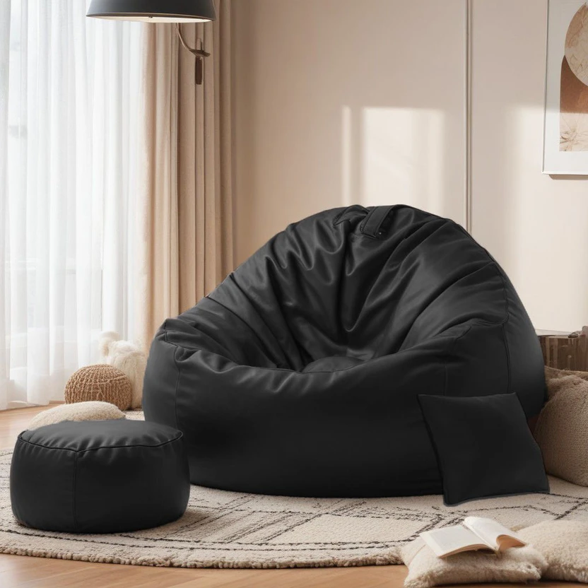 SPACEX 4XL Bean Bag with Footstool & Cushion All Filled with Beans Ready to Use Teardrop Bea Flipkart sale