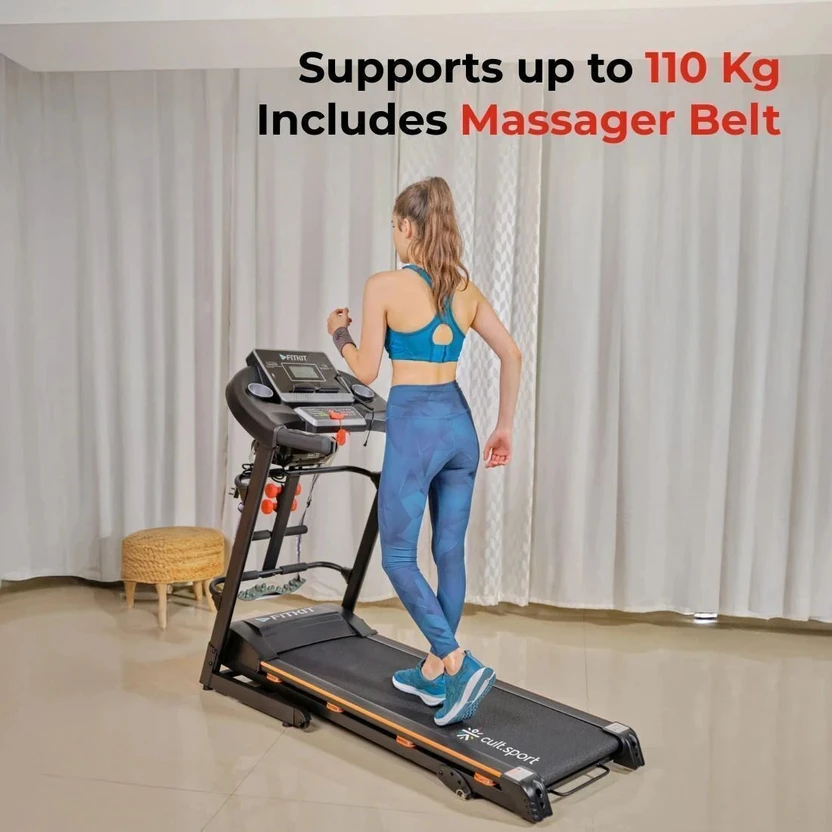 FITKIT by Cult FT100M 4.5HP Peak Max Weight:110Kg & 12 Preset Program For Home Gym Treadmill Flipkart sale