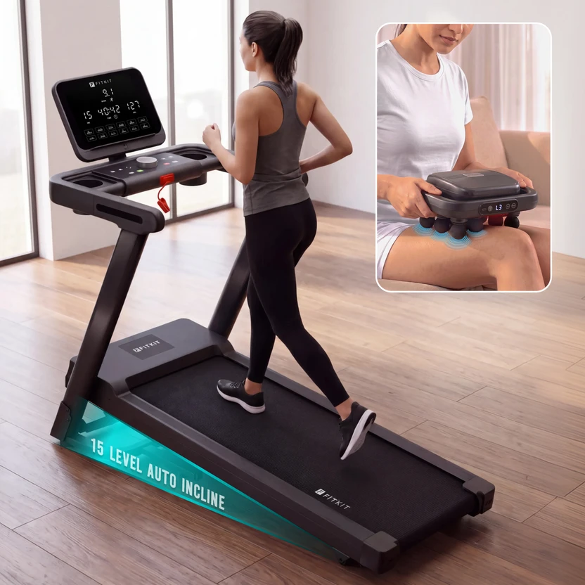 FITKIT by Cult FT200MPro 150 kg Weight Capacity | 6.5HP BLDC Motor | Treadmill for Home Trea Flipkart sale
