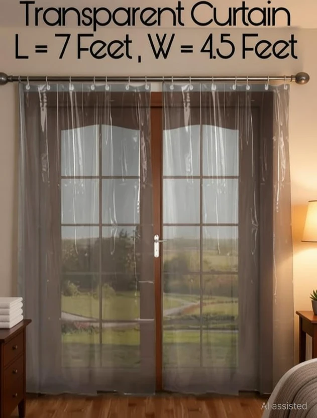 ARNspecial 213.5 cm (7 ft) Door PVC Transparent Curtain Single Curtain Flipkart sale
