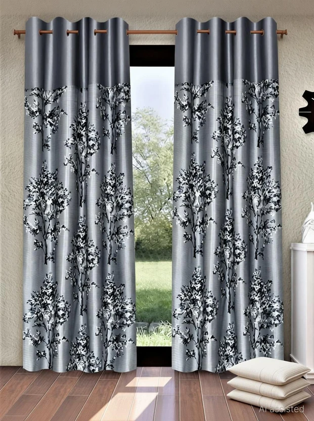 Fashion String 213 cm (7 ft) Door Polyester Semi Transparent Curtain (Pack Of 2) Flipkart sale