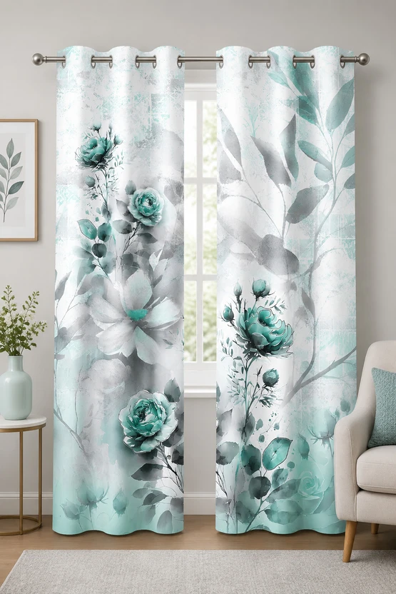 Miraya Creations 213.36 cm (7 ft) Door Polyester Semi Transparent Curtain (Pack Of 2) Flipkart sale