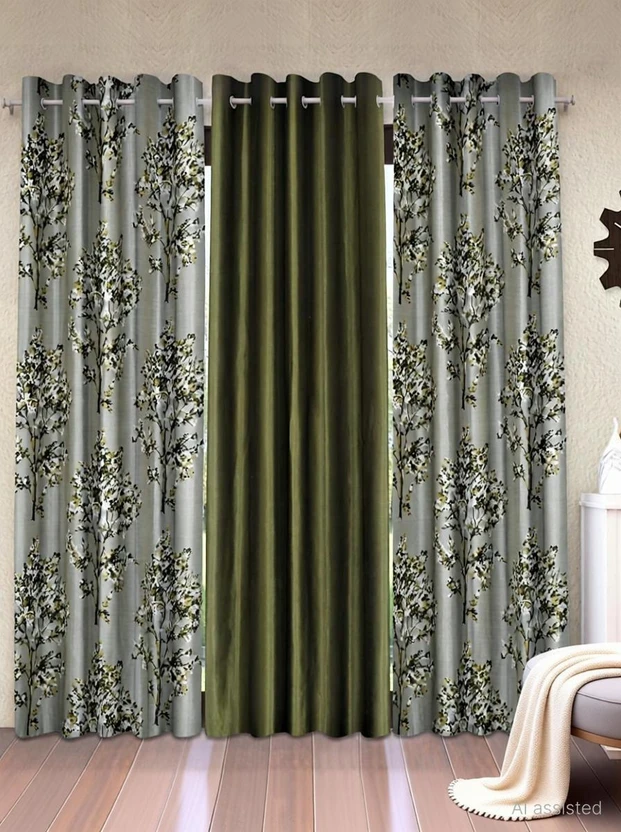 Fashion String 213 cm (7 ft) Door Polyester Semi Transparent Curtain (Pack Of 3) Flipkart sale