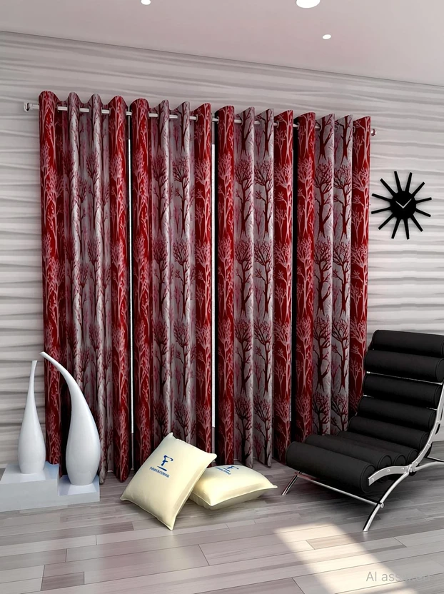 Fashion String 152 cm (5 ft) Window Polyester Semi Transparent Curtain (Pack Of 4) Flipkart sale
