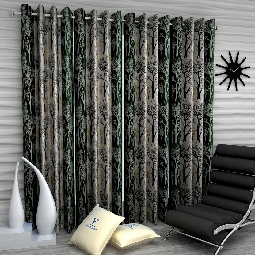 Fashion String 213 cm (7 ft) Door Polyester Semi Transparent Curtain (Pack Of 4) Flipkart sale