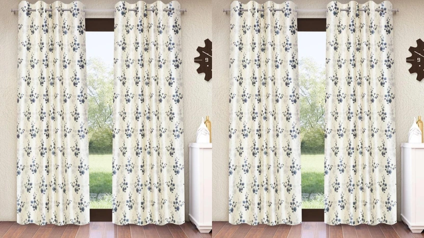 Home Sizzler 213 cm (7 ft) Door Polyester Semi Transparent Curtain (Pack Of 4) Flipkart sale
