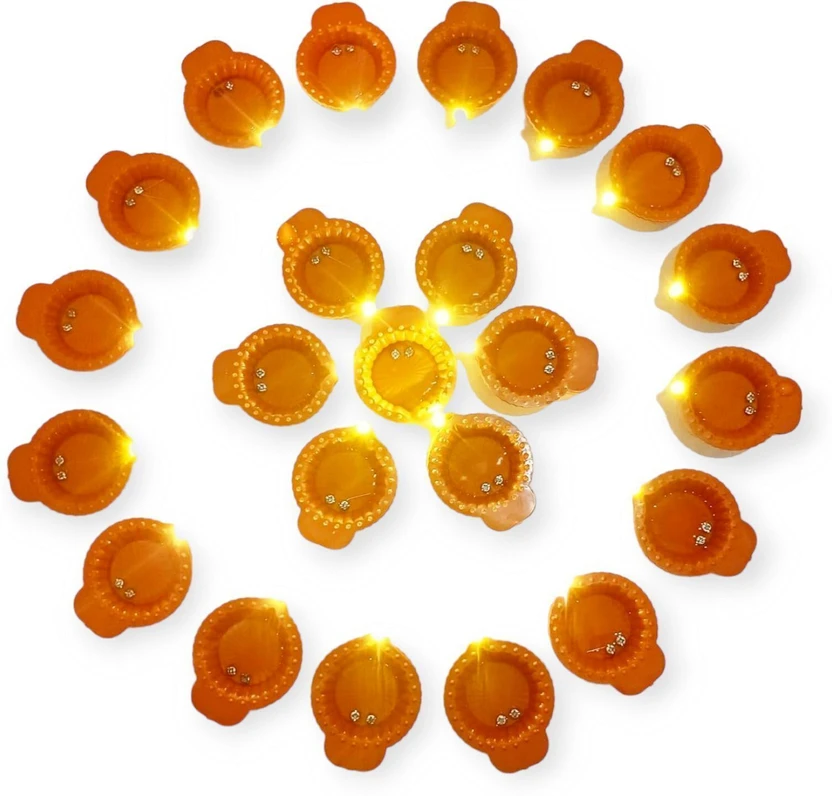 KetaKeti Water Sensor Electric LED Brown Diya for Diwali,Decor Plastic (Pack of 24) Plastic  Flipkart sale