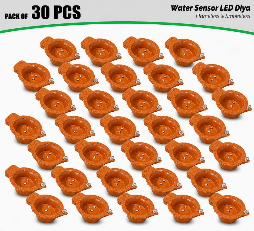 Spstar Water led sensor diya for pooja set Plastic (Pack of 30) Table Diya Flipkart sale