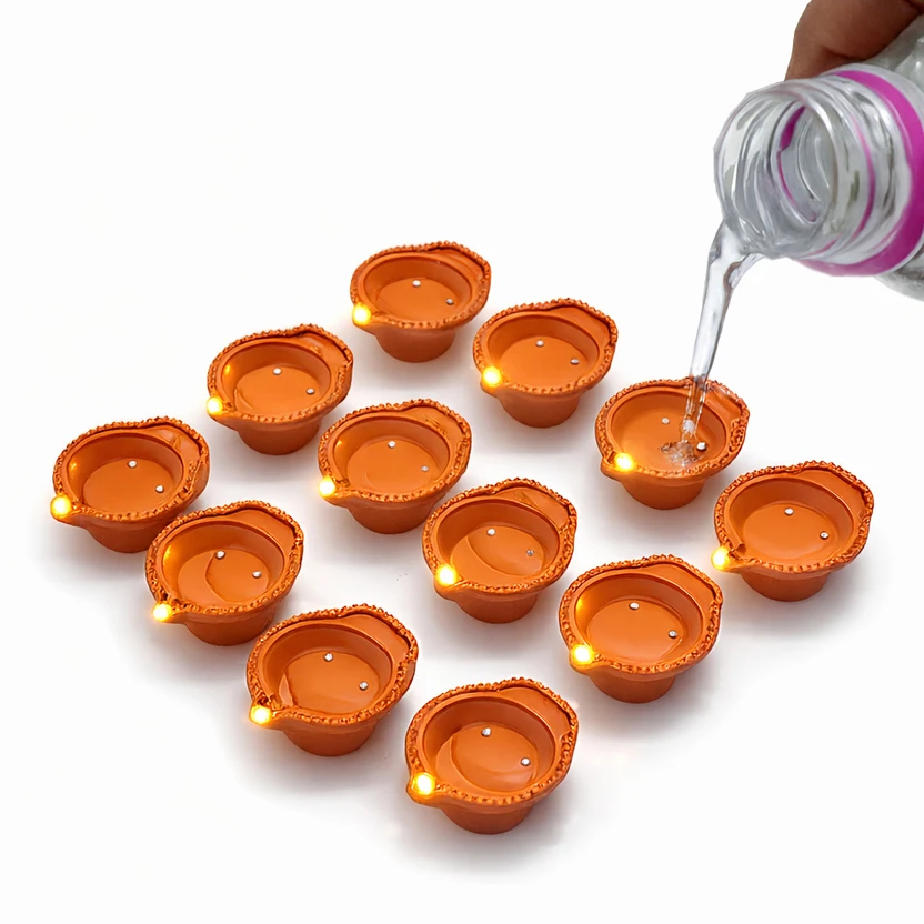 TALVINUS SENSOR DIYA Plastic (Pack of 12) Table Diya Set Flipkart sale