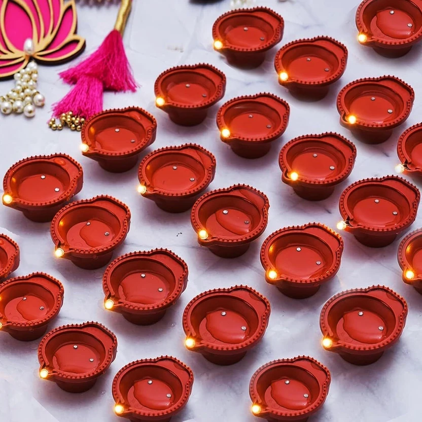 BONTECH Lighting Sense Water Sensor Eco-Friendly Plastic (Pack of 12) Table Diya Flipkart sale