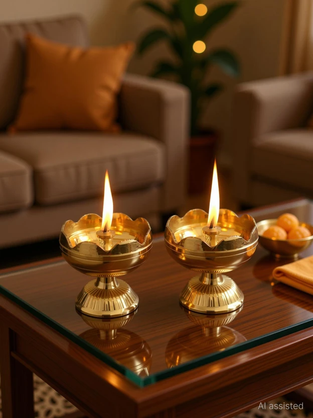Dsh Brass (Pack of 2) Table Diya Flipkart sale