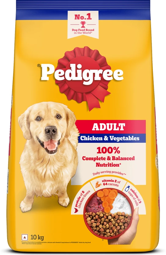 PEDIGREE Adult Chicken & Vegetables Chicken, Vegetable 10 kg Dry Adult Dog Food Flipkart sale