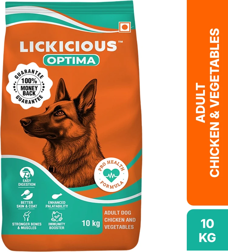 LICKICIOUS Optima Dog Food | Nutrition For Dogs | Great Taste & Easy Digestion | Chicken, Ve Flipkart sale