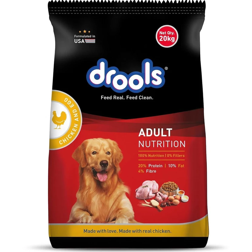 Drools Chicken and Egg 20 kg Dry Adult Dog Food Flipkart sale