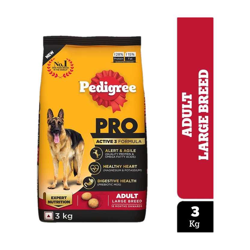 PEDIGREE Large Breed (18 Months Onwards) Chicken 3 kg Dry Adult Dog Food Flipkart sale