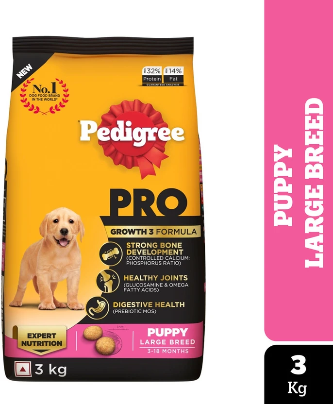 PEDIGREE Large Breed (3-18 Months) Chicken 3 kg Dry Young Puppy Food Flipkart sale