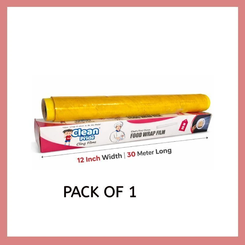 Clean Pride Cling Film Wrap12 inch long 30m Free Paper Roll for Food Packing Shrinkwrap Flipkart sale