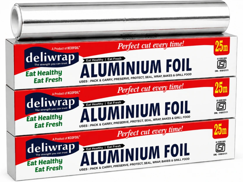 Kcofoil deliwrap Food Grade 25Mtr|11micron| Food Wrapping,Grilling,Storing & Serving. Alumin Flipkart sale