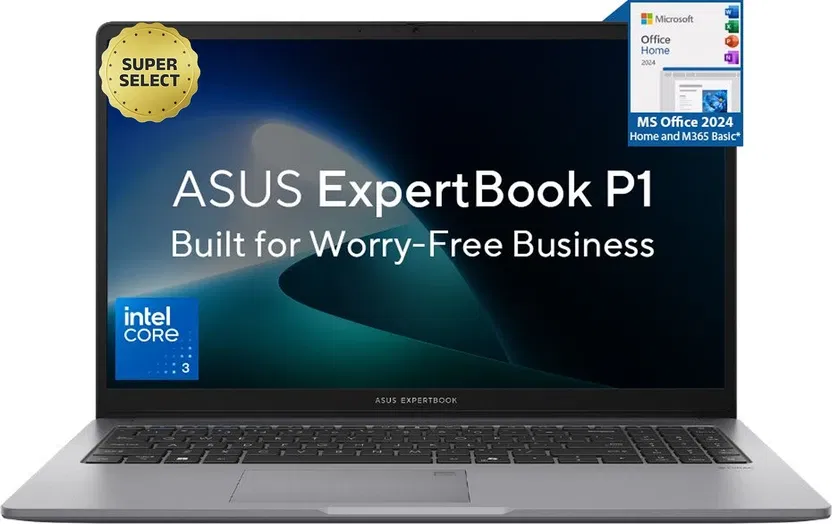 ASUS ExpertBook P1 (Core 3 100U, 1-year accident cover) Flipkart sale
