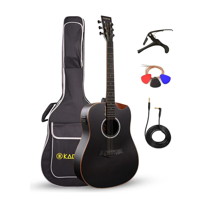 KADENCE KAD-SH-04(with Online Classes) Semi Acoustic Guitar Satin Finish Semi-acoustic Guita Flipkart sale
