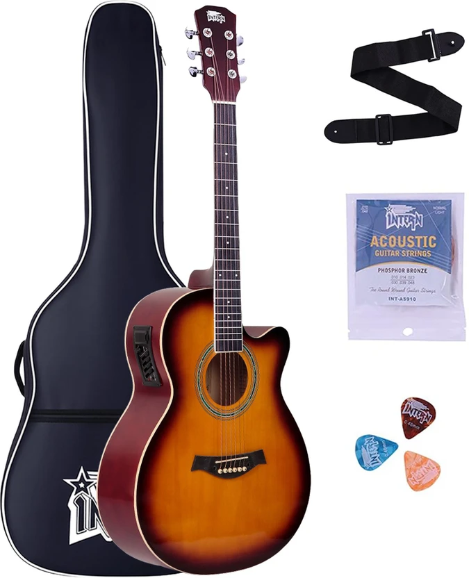 intern INT-P40CEQ-SB Acoustic Guitar Rosewood Rosewood Right Hand Orientation Flipkart sale