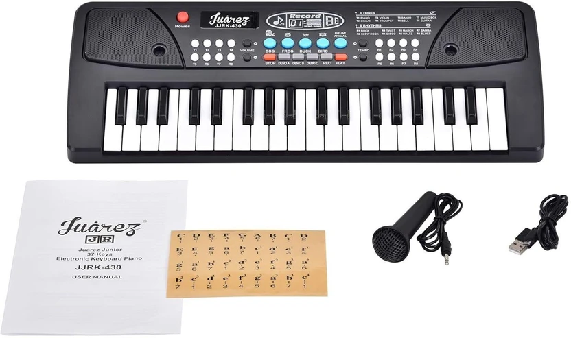 Juarez Junior 37-Key Keyboard Piano with Mic, USB, 8 Tones, Rhythms & Record/Play JJRK-430 A Flipkart sale