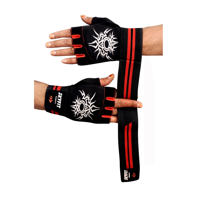 SKYFIT Super Dryfit Gym Sports Gloves For Men And Women With wrist support Gym & Fitness Glo Flipkart sale