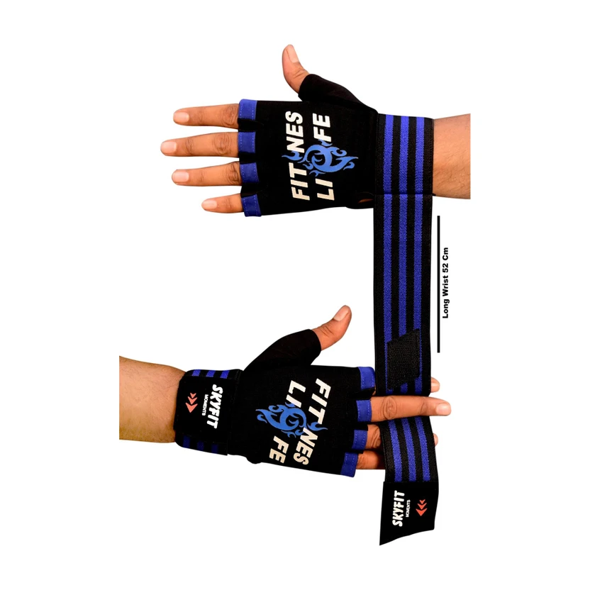 SKYFIT Super Strong Wrist Support Gym Sports Gloves Gym & Fitness Gloves Flipkart sale