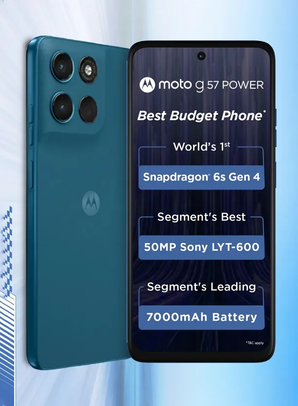 MOTOROLA g57 power 5G Snapdragon (Pantone Corsair, 128 GB) Flipkart sale