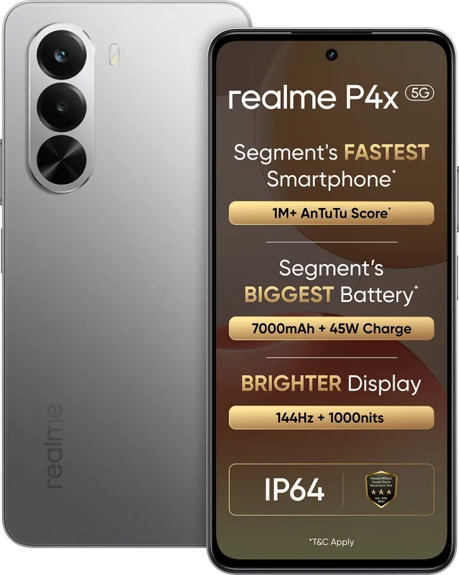 realme P4x 5G (Matte Silver, 128 GB) Flipkart sale