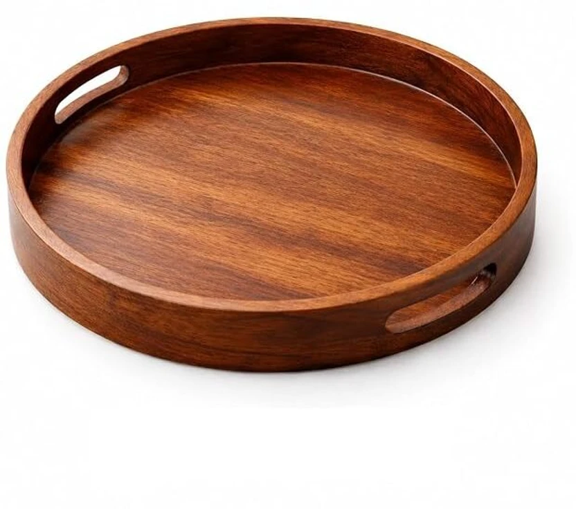 KCBL TRADERS Round Decorative Tray for Tea, Coffee, Breakfast, Snacks & Home Dining Tray Flipkart sale