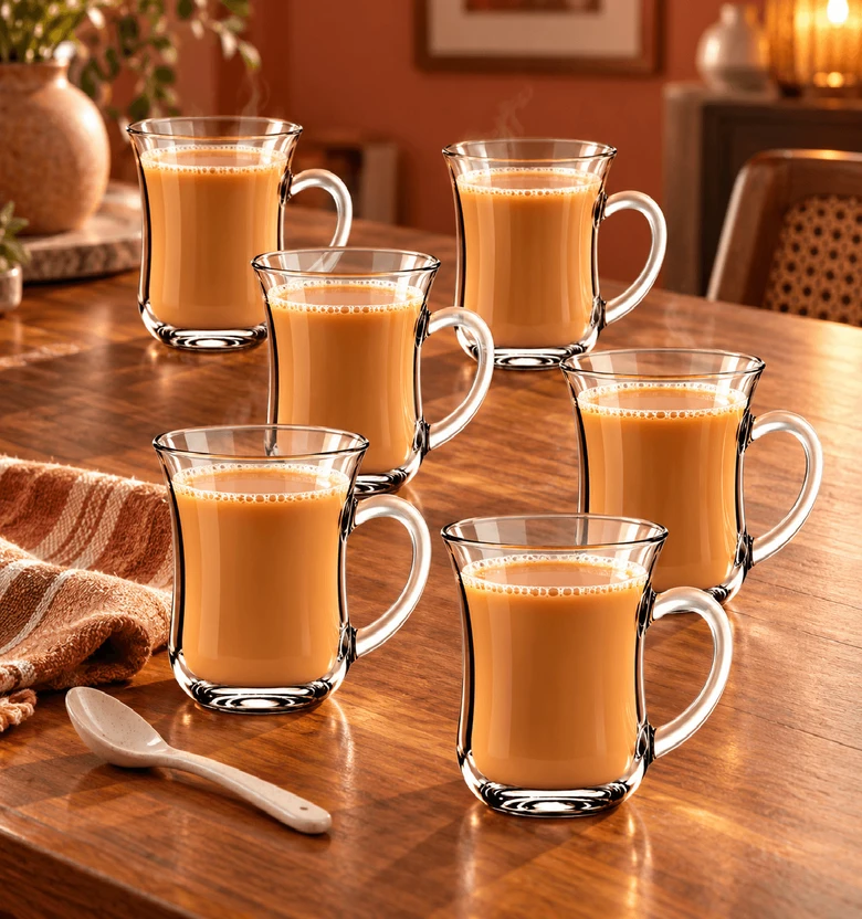 Sykera Transparent Glass Cups for Hot Drinks 150ML Set of 6 Glass Coffee Mug Flipkart sale