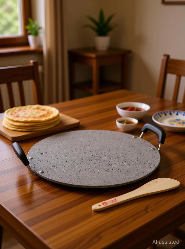 iVBOX ® Lalji-Marble 33cm SARAL 4mm Thickness Heavy Dosa Pathri Tawa 33 cm diameter Flipkart sale