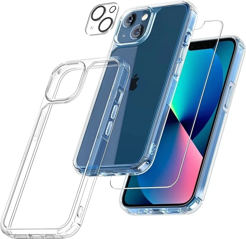 casual need Front and Back Tempered Glass for iPhone 13 [Not-Yellowing] 1 case with 1 Temper Flipkart sale