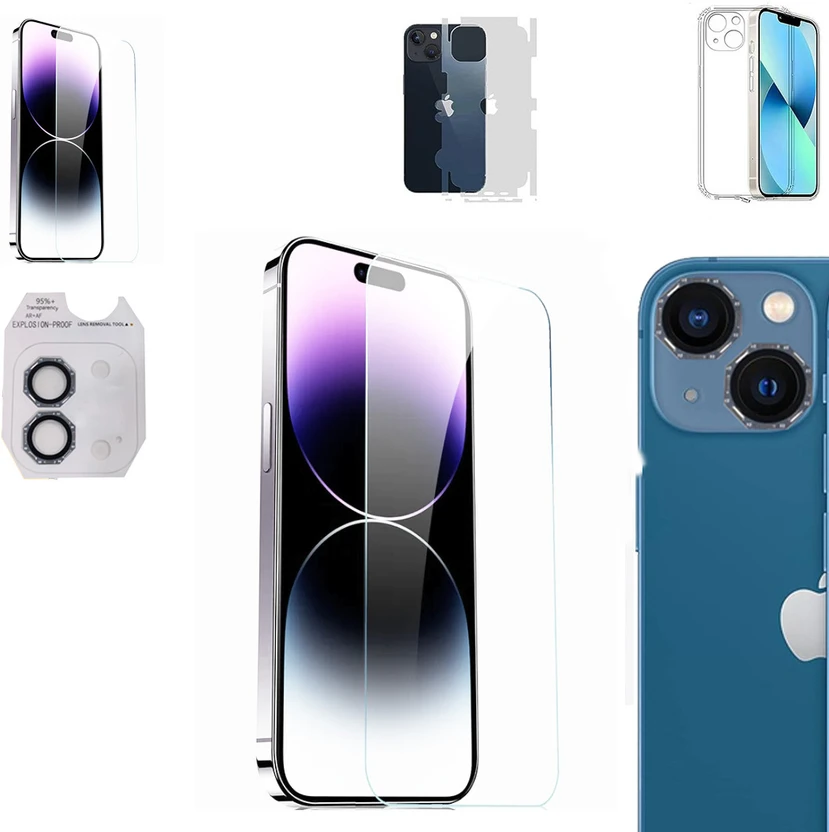 Resolute Cover Accessory Combo for APPLE IPHONE 14 BACK COVER|OCTA RING|BORDERLESS TEMPERED| Flipkart sale