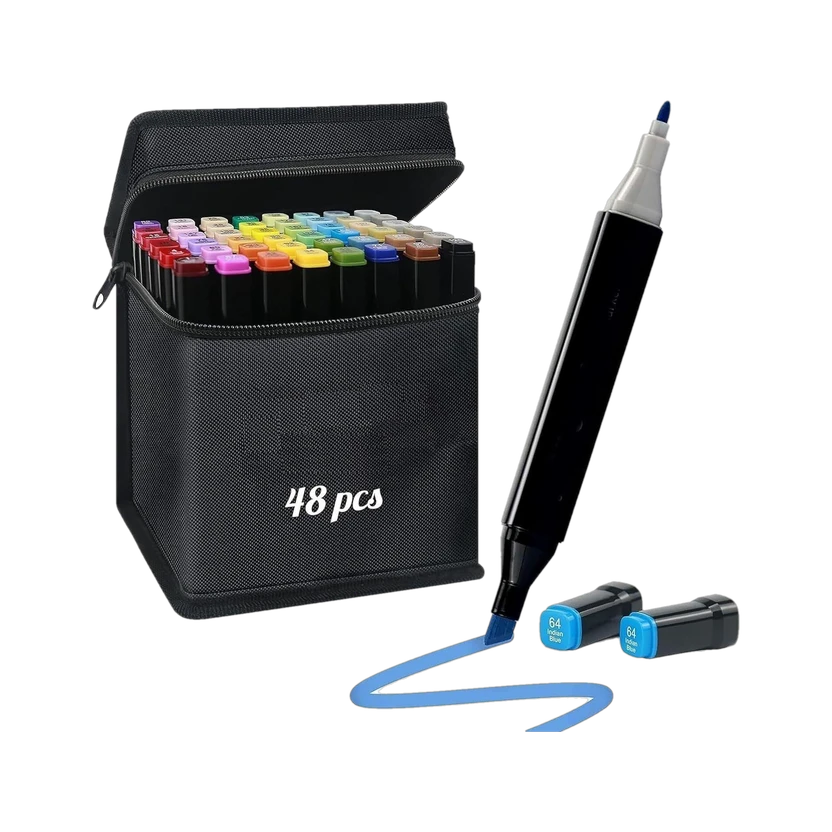 J K INTERNATIONAL 48 PCS Dual Tip (Chisel and Fine) Nib Sketch Pens Flipkart sale