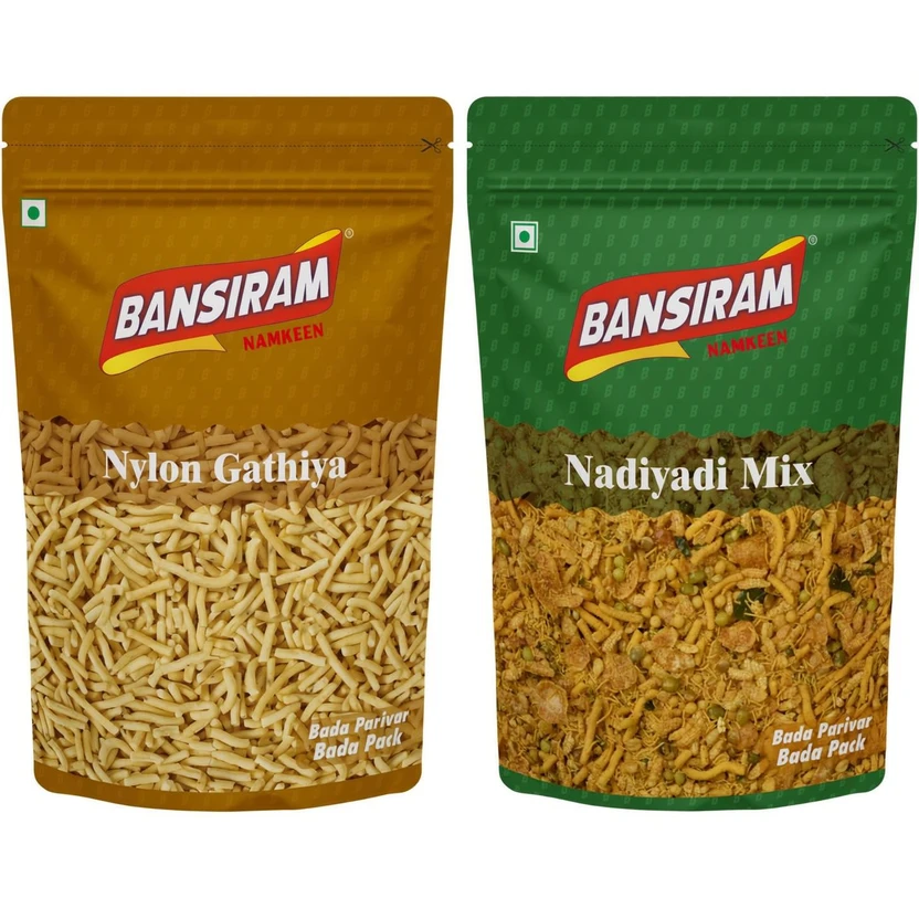 Bansiram NAYLON GATHIYA & NADIYADI MIX COMBO PACK Namkeen Flipkart sale