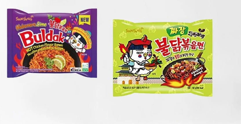 Samyang Buldak Chicken Habanero&O.Jijjang Flavour Korean Noodles(Pack of 2)|(Imported) Insta Flipkart sale