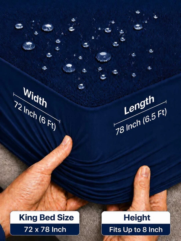 BHARAT GRIHA Double, Queen, King Size Fitted Cotton Waterproof, Stretchable, Breathable Matt Flipkart sale