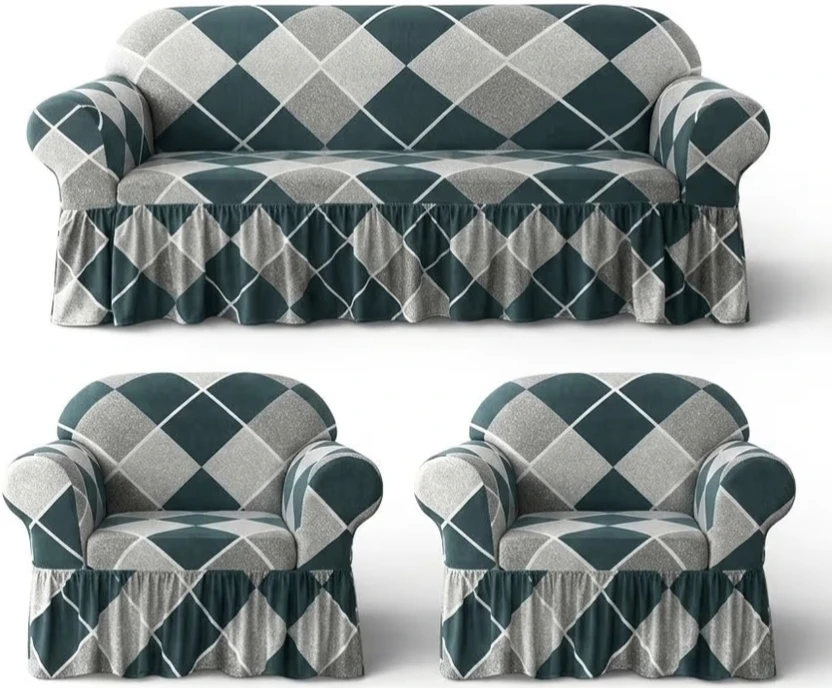 Vikto Polyester 3+1+1 Seater Sofa Floral Cover Flipkart sale